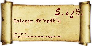 Salczer Árpád névjegykártya